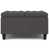 Tissu aspect lin gris foncé