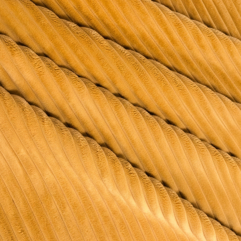 Corduroy gingembre entièrement comprimé - sans assemblage, polyvalent comme extension, s'adapte aux petits espaces modernes, 24 po x 24 po x 15 po, 9 lb
