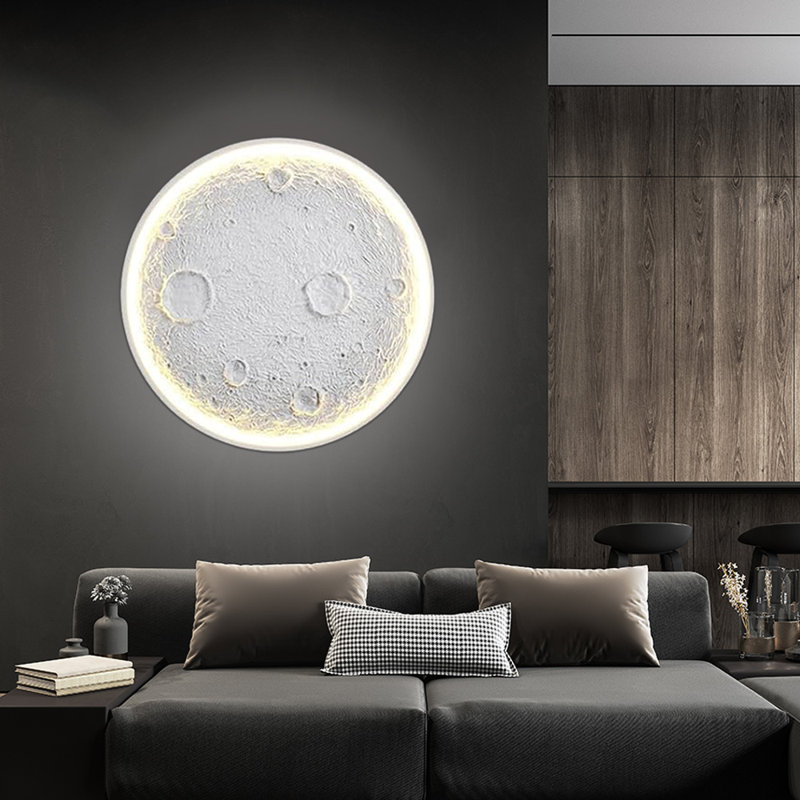 Acrylic LED Flush Mount, White, 5 cm H x 50 cm W x 50 cm D