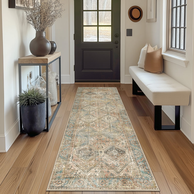 Performance Machine Washable Oriental Area Rugs, Runner 2' x 7'