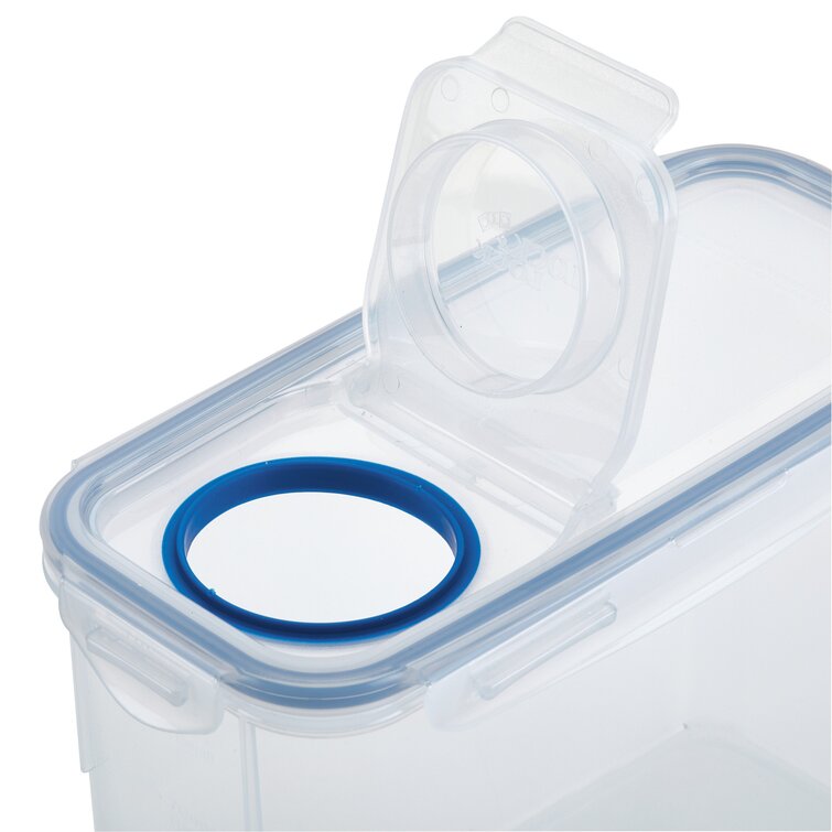 LocknLock Pantry Bread Box with Divider, 21.1-Cup, Clear