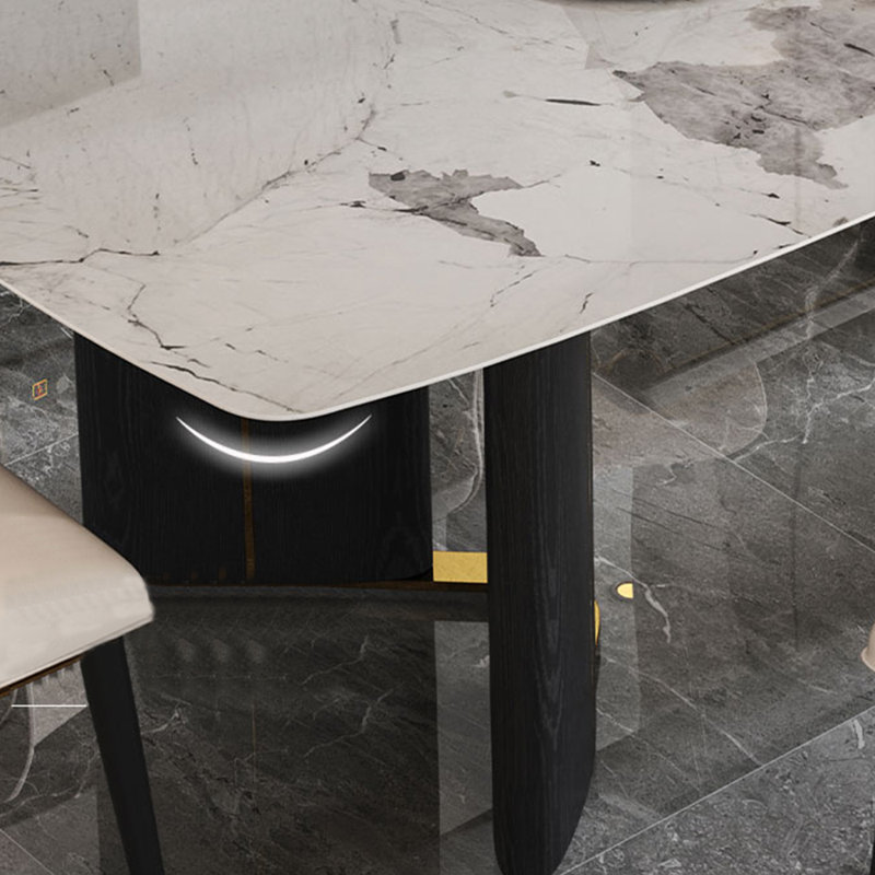 Sintered stone charming dining table, 29.53"H x 70.87"L x 35.43"W