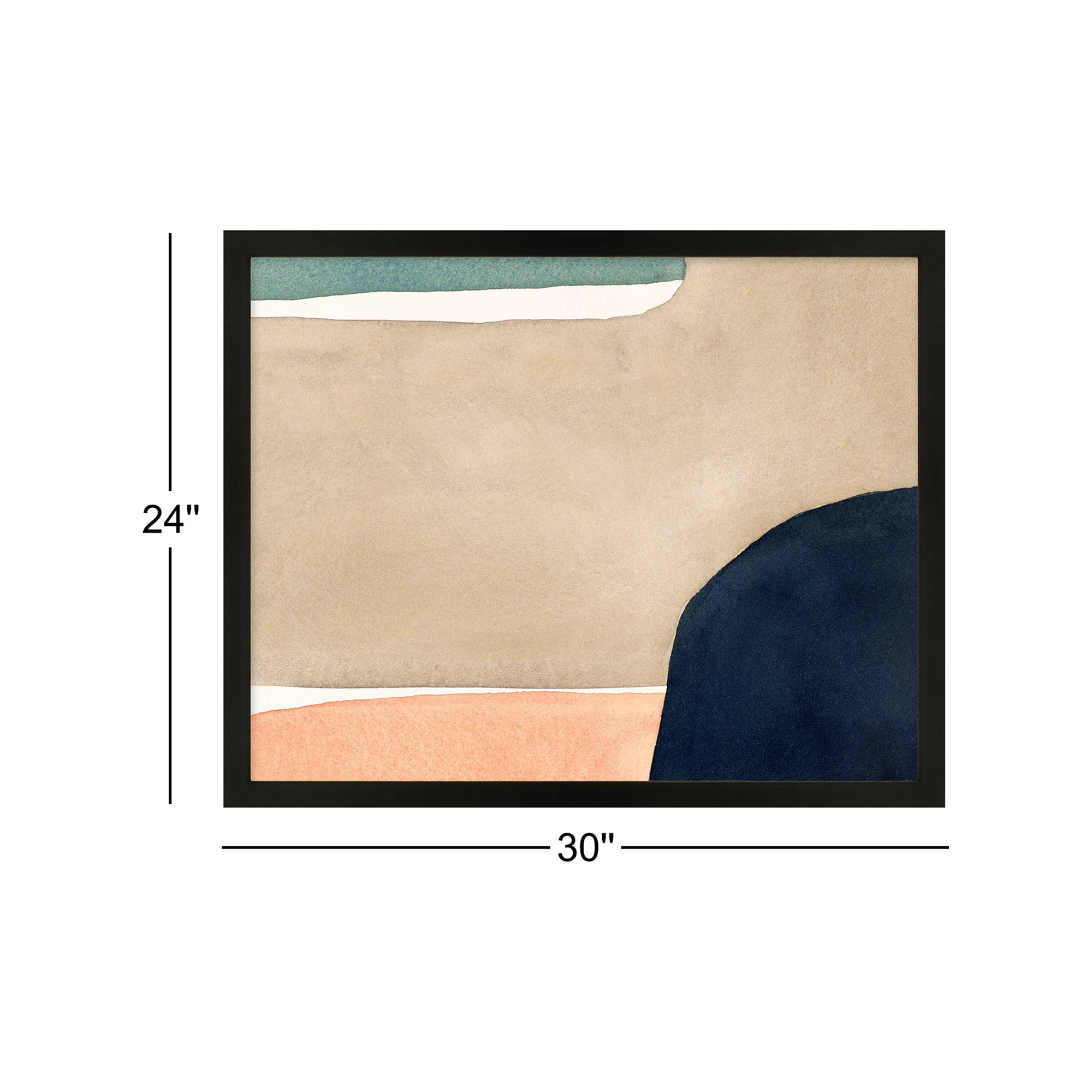 Hazy Gray by Julia Balfour, 24" H x 30" W x 1.25" D, Black Picture Framed Paper