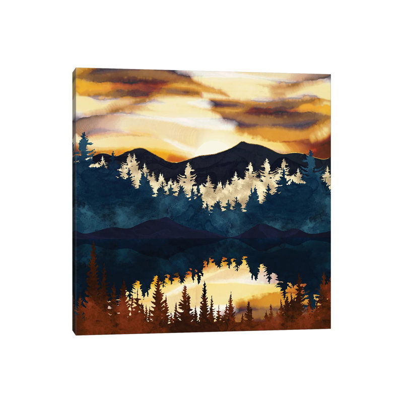Fall Sunset 1 Piece Wrapped Canvas Wall Art, 93.98 cm H x 93.98 cm W x 1.91 cm D, Wrapped Canvas