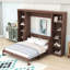 Lit escamotable avec bureau et tablettes de rangement multiples-843818401