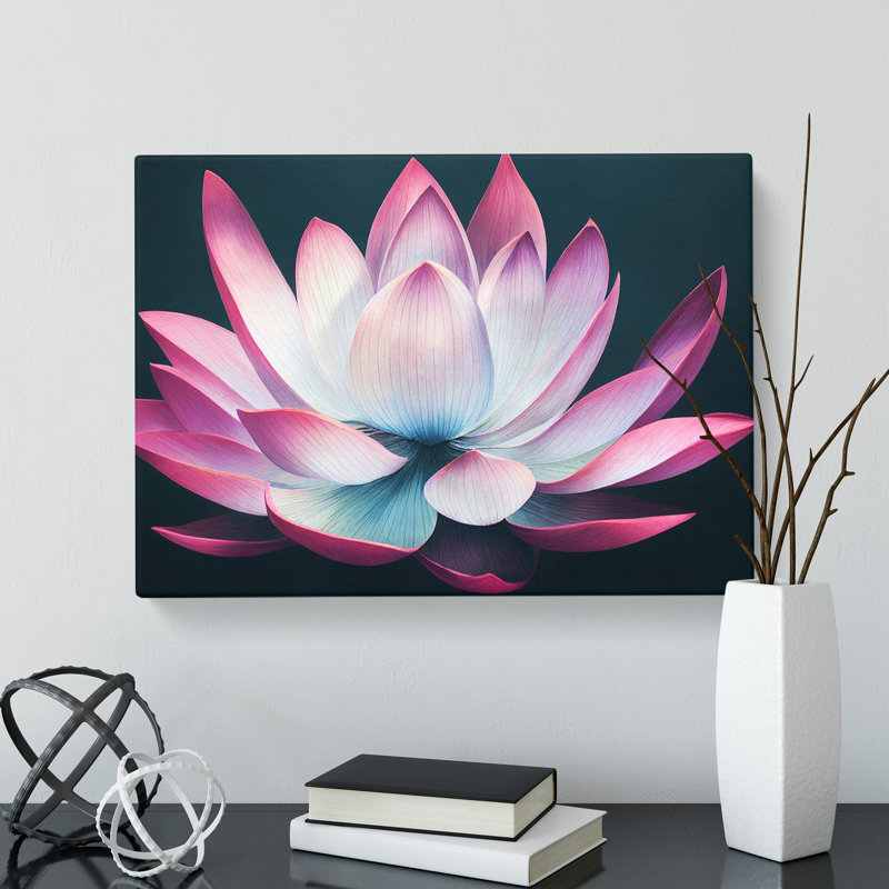 Excellent Lotus Flower - Wrapped Canvas