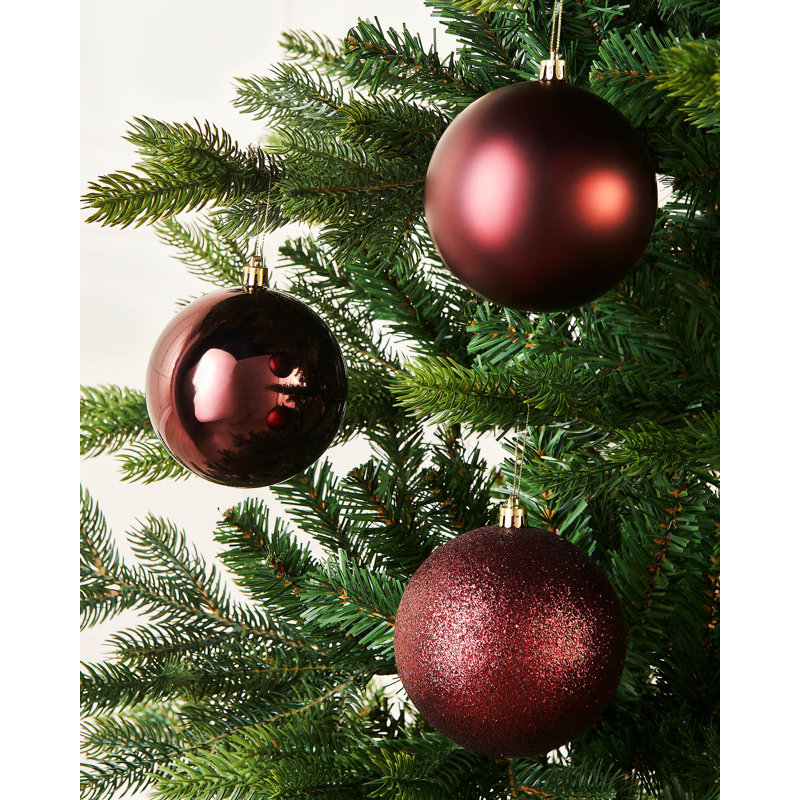 11cm Solid Colour Plastic / Acrylic Bauble, Burgundy