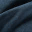 Modulaire en U avec repose-pieds avec rangement, lin bleu, l 132,3 po x H 61 po et 32,3 po, pour coin de Négociations bleues, mélange de lin
