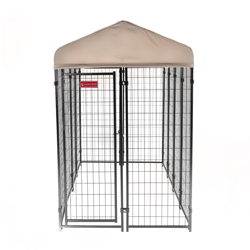 Lucky Dog Stay Series Kennels, Steel Grey, 72" H x 48" W x 96" D