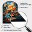Horloge murale orange, orange, tropical, Tangle III - Collages abstraits-104240753