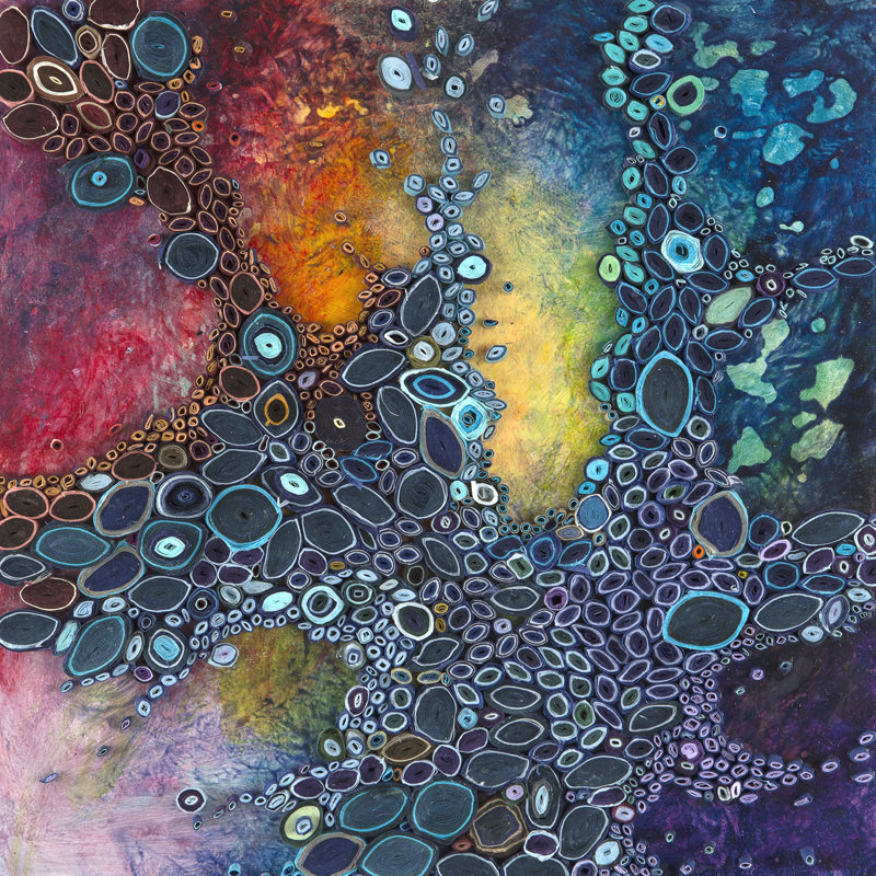 " Tie Dye " by Amy Genser, 21" H x 21" W, Wrapped Canvas