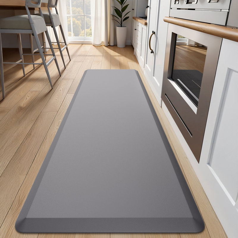 Tapis de cuisine antidérapant, Gris, Tapis de couloir 17 po x 60 po