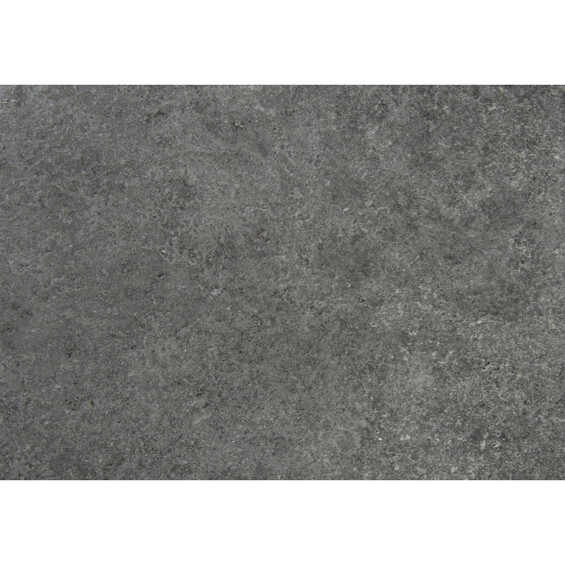 Contemporary Rectangular Coffee Table With Textured Stone-Top And Metal X-Frame, Gray