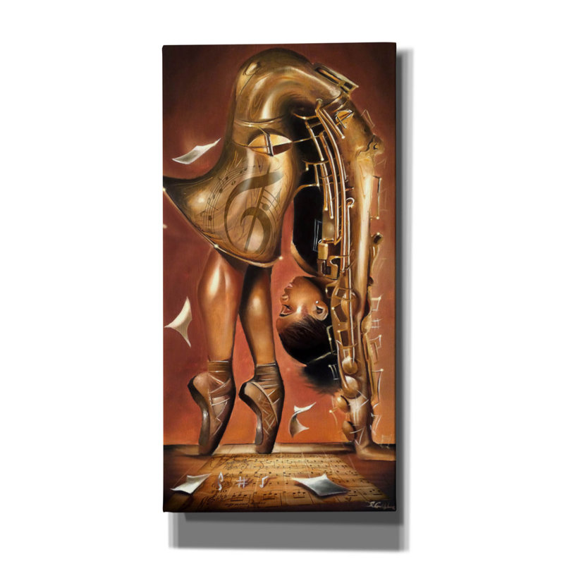 «Balletic Tune» par Salaam Muhammad, H 24 po x l 12 po x P 0,75 po