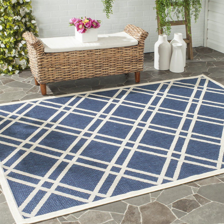 Joyner Geometric Hand Woven Indoor / Outdoor Area Rug