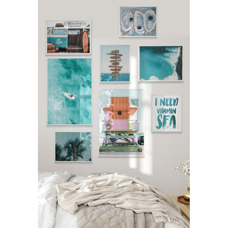 Peinture décorative encadrée (8 pièces)