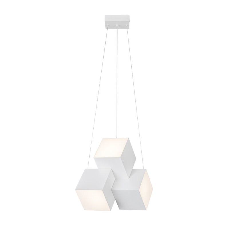 Luminaire suspendu DEL 11 po Tetra, Blanc