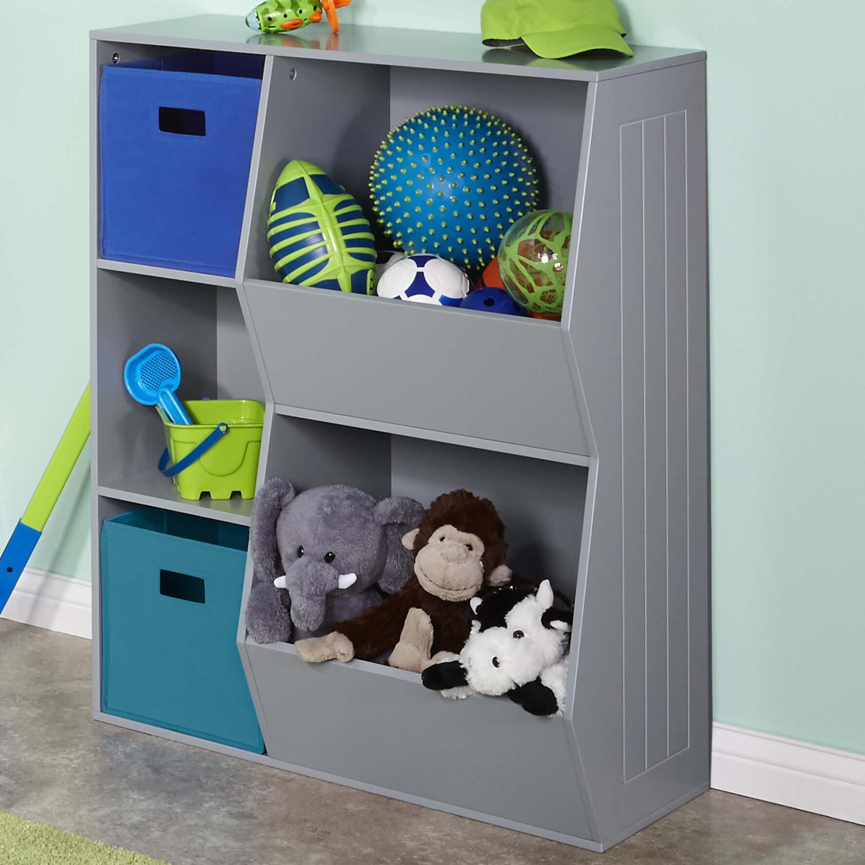 Sturdis Kids Toy Storage Organizer and Storage Bins, Size: Small, Gray