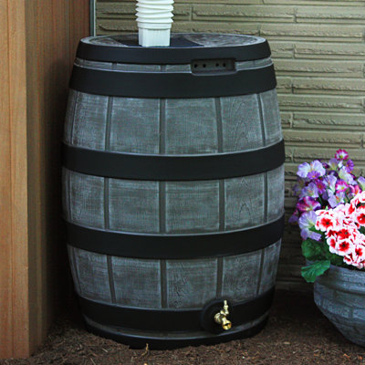Good Ideas 50 Gallons Plastic Drainable Rain Barrel