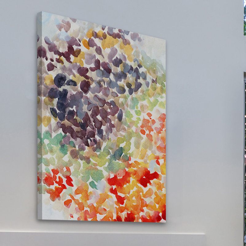 « changing seasons », reproduction de peinture à l’aquarelle sur toile tendue, H 60 po x l 40po x P 1,5 po