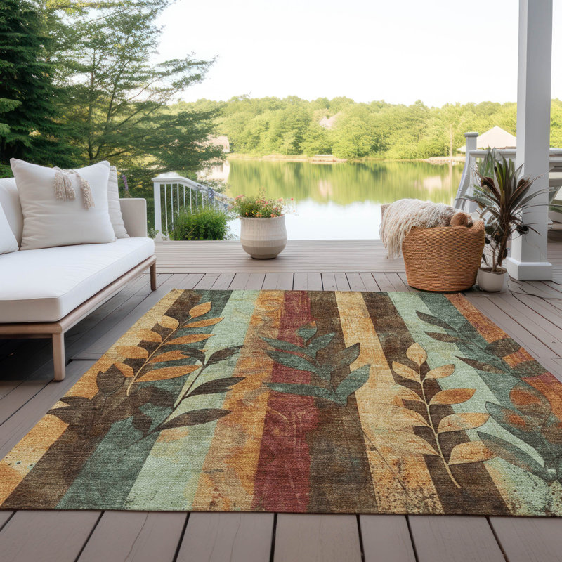 Tapis de blé Xhevrie intérieur / extérieur lavable à la machine, Rectangulaire 3 pi x 5 pi