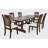 Alisher 6 - Person Extendable Acacia Solid Wood Top Double Pedestal Base Dining Set