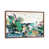 Toile avec cadre en bois brun classique