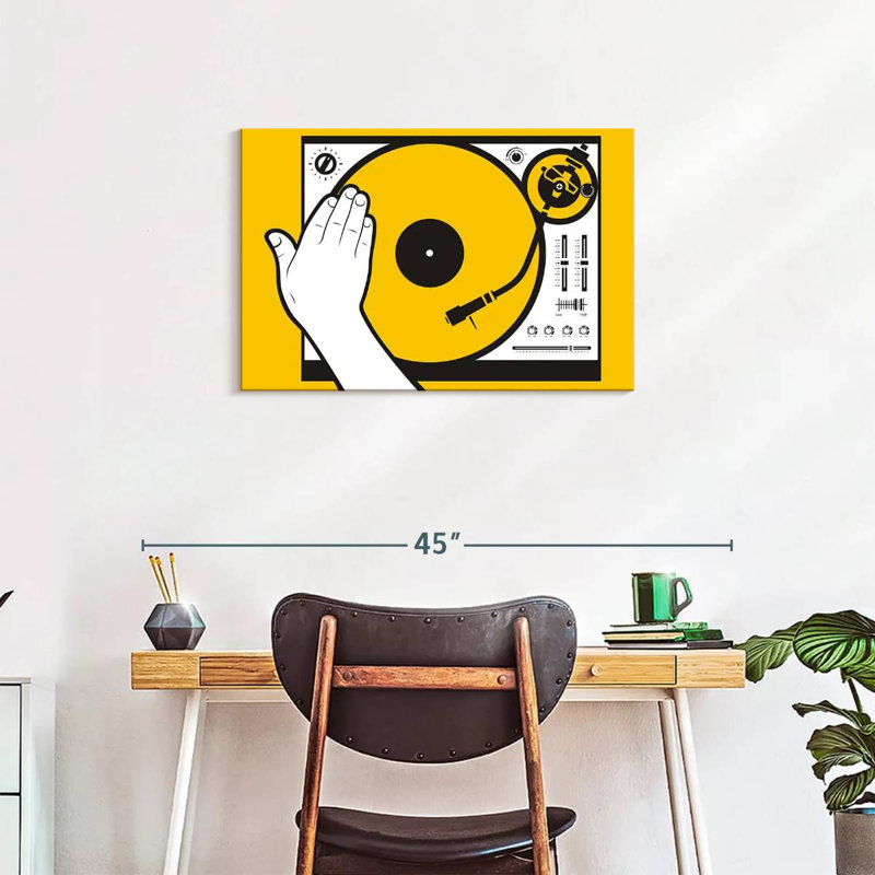 Abarca DJ Vinyl Scratch, 20" H x 30" W