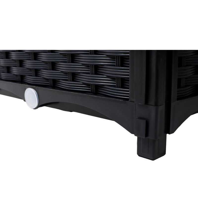 47.2"X15.7"X27.7" Polypropylene Raised Garden Beds: Black, With Drainage System For Veggies, Flowers, Herbs, Simple Installation Steps Black Planter: 47.2"X15.7"X27.7", Included, Suitable Vegetable,