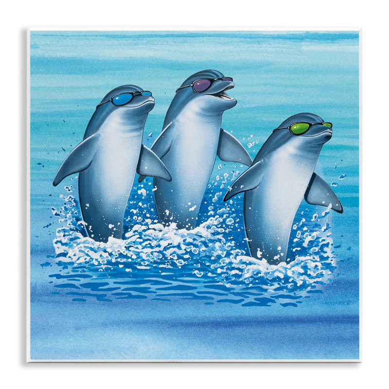 «Cool Dolphins Trio», art mural par Art Brands, LLC