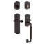 Nostalgic Warehouse Meadows Plate C Grip Handleset with Single Cylinder Deadbolt and Fleur Lever-1485720363-1485720373-1485720366