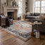 Bentancourt Medallion Black/Terracotta Area Rug-2022010272