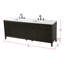 Meuble-lavabo double 84 po en chêne chocolat-119513606