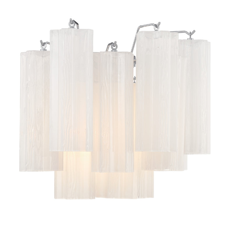 Applique murale en acier Dalles, Chrome poli