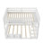Full XL Over Queen/Full  Over Queen Bunk Bed With Ladder And Guardrails, Pegboard And Bookshelf, White-1315193055