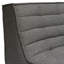 Chaise sans accoudoirs Marshall en tissu gris