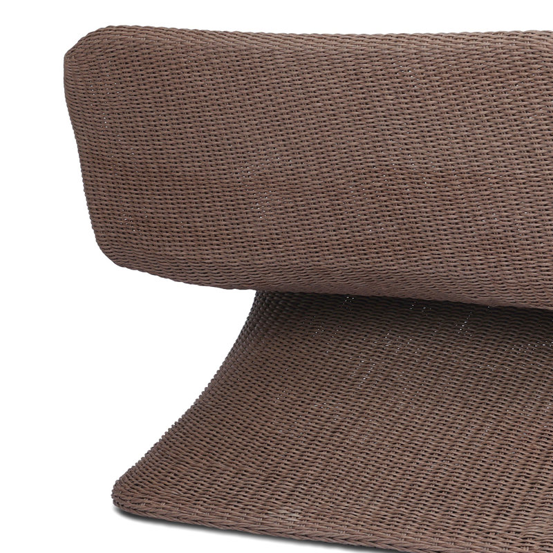 Portia Upholstered Dining Bench, Tanned Weave