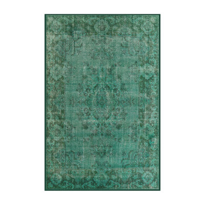 Tapis vert de style oriental