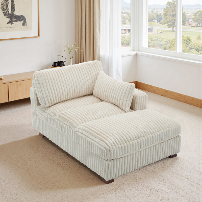 Bukvice Chaise Lounge, Right Hand Facing, White