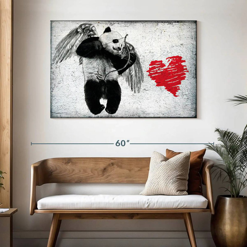 Hardie Cupid Panda, 32" H x 48" W