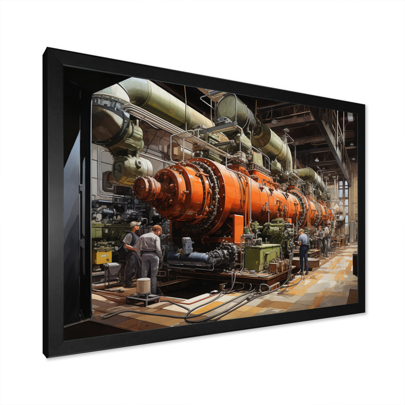 «Power Plants Powerful Energies I» sur toile, H 34 po x l 44 po x P 1,5 po, Cadre photo noir