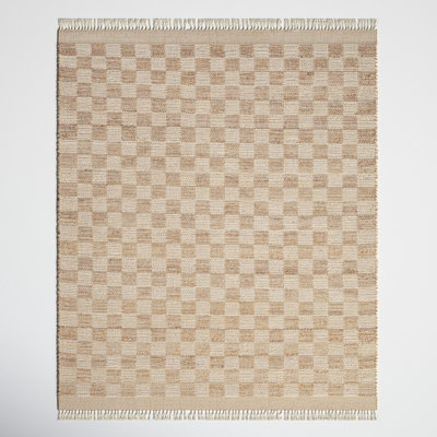 Tali Hand-Woven Checkered Jute Rug