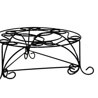 6.28" H Stylish Metal Plant Stand, 14.4 Top - Modern Home Decoration Mosaic Create An Enchanting Look by Mercer41