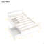 Lit plateforme simple avec deux tiroirs, blanc-1823943734