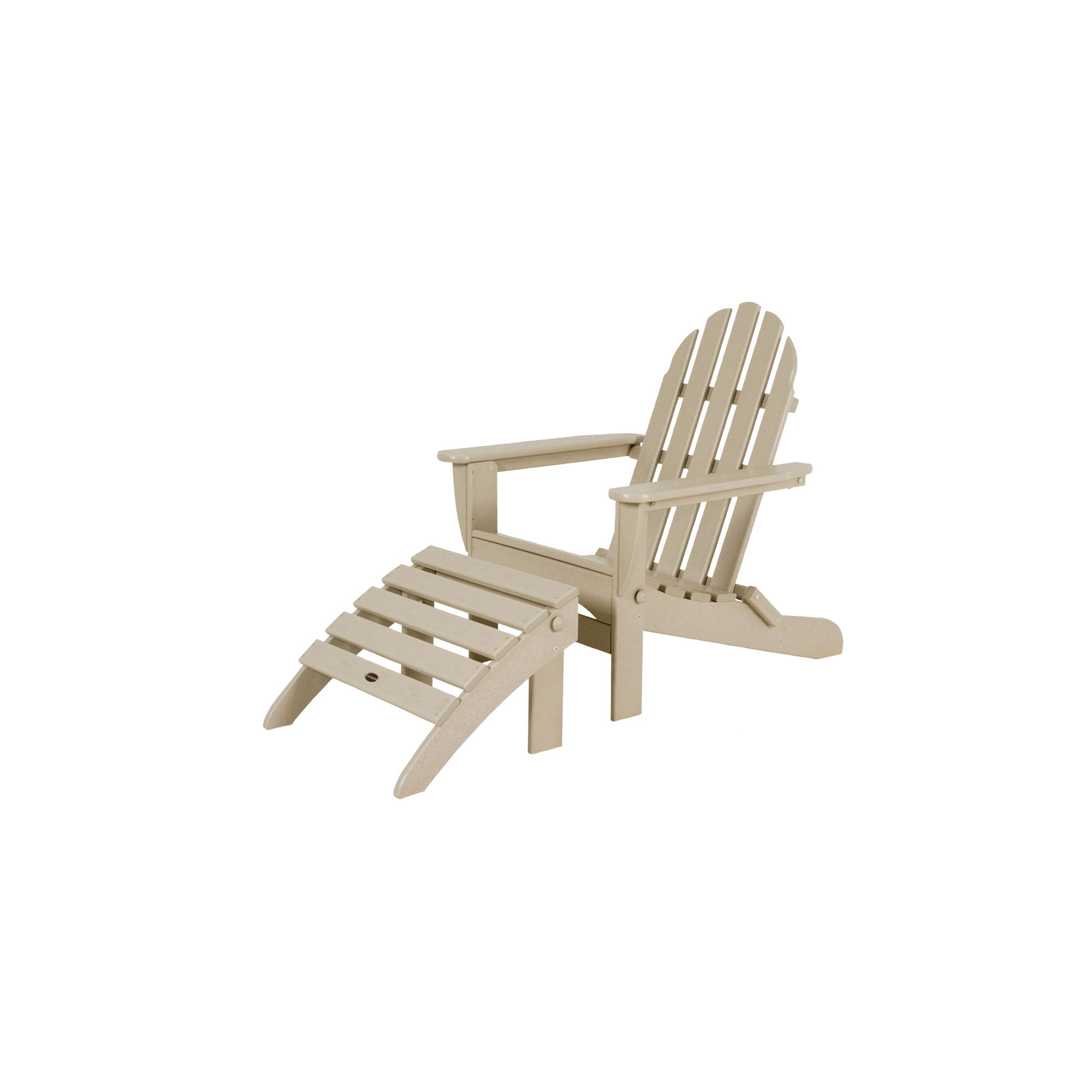 POLYWOOD Classic Adirondack 2-Piece Set, Sand