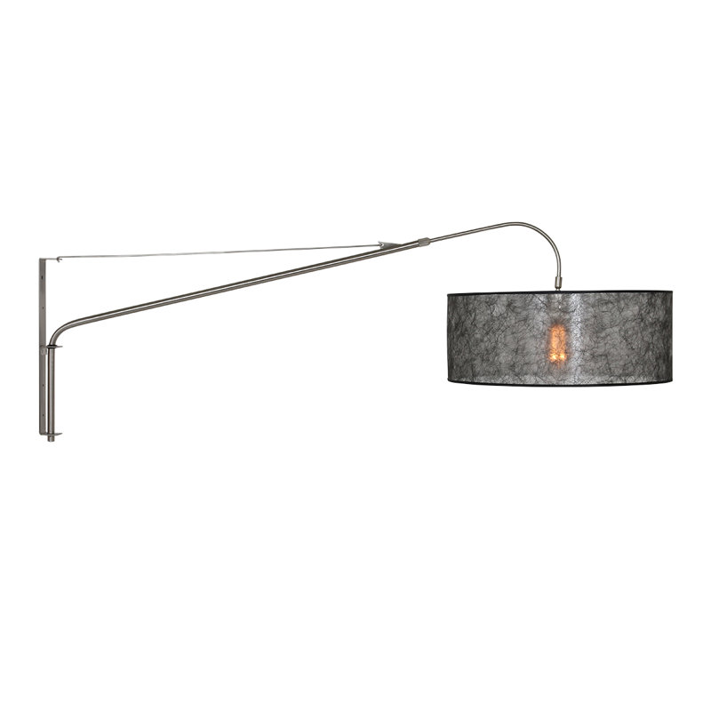 Owings Swing Arm Sconce, Steel, Black