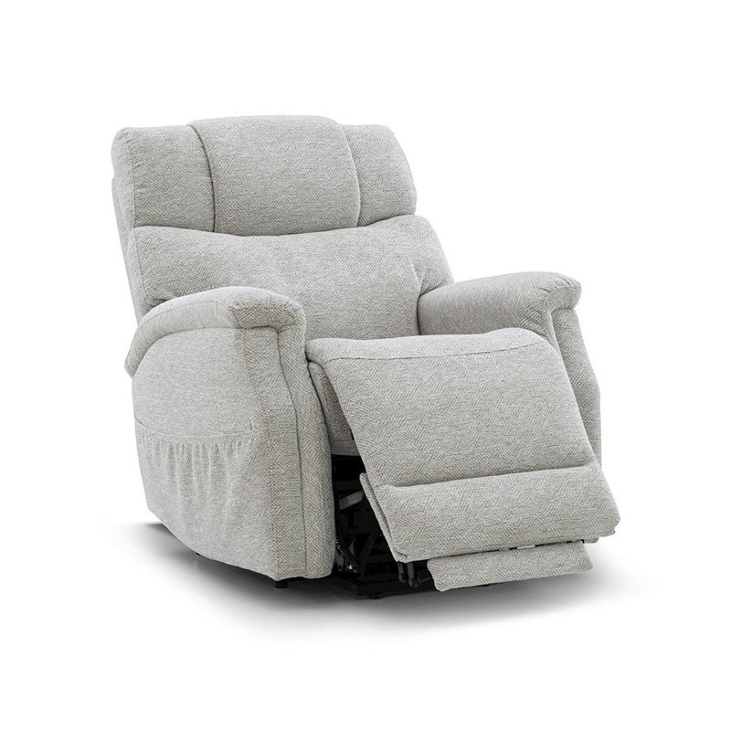 Power Lift Recliner Chair - Electric Powered Recliner with Zero Gravity, 360 lbs Capacity, Extended Leg Support, Storage Pocket, USB, Light Gray