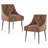 Mid-Century Modern Upholstered Dining Chairs, Kitchen Chair with Pull Handles, Set of 6-1609121258