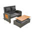 Mendenhall 120cm Wide Wicker Loveseat with Cushions