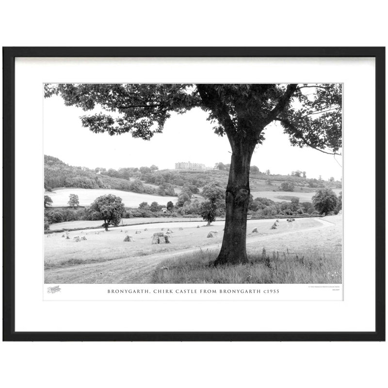 Bronygarth, Chirk Castle From Bronygarth C1955 by Francis Frith - Single Picture Frame Print, 60cm H x 80cm W x 2.3cm D